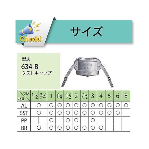 634−B−2−SSTカムロックカプラー
