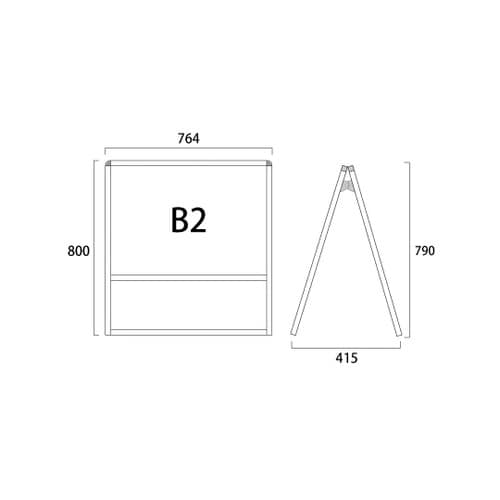 バリウススタンド看板 ホワイトボード B