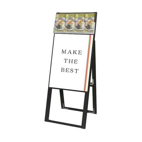 ブラックパンフレットケーススタンド看板