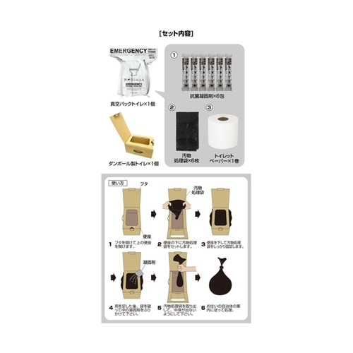 ポータブル簡易ダンボールトイレキット B
