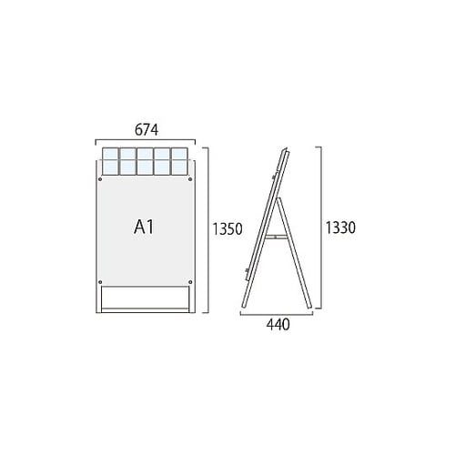 ポスター用スタンド看板パンフレットケース