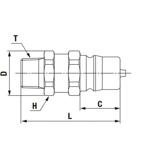 HSPカプラ(プラグ)特殊鋼(ニッケルめ