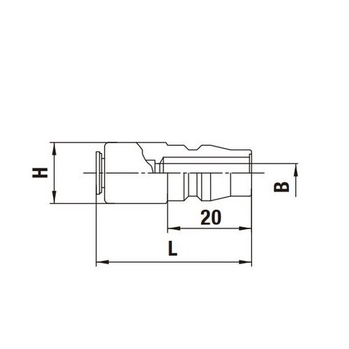ハイカプラ(プラグ)鋼鉄(クロムめっき)
