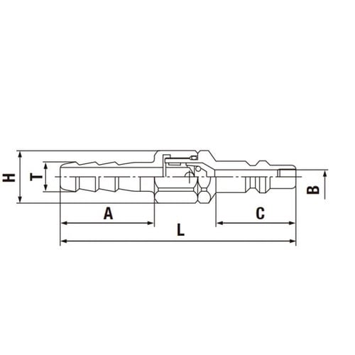 ミニカプラ(プラグ)(逆流防止タイプ)真