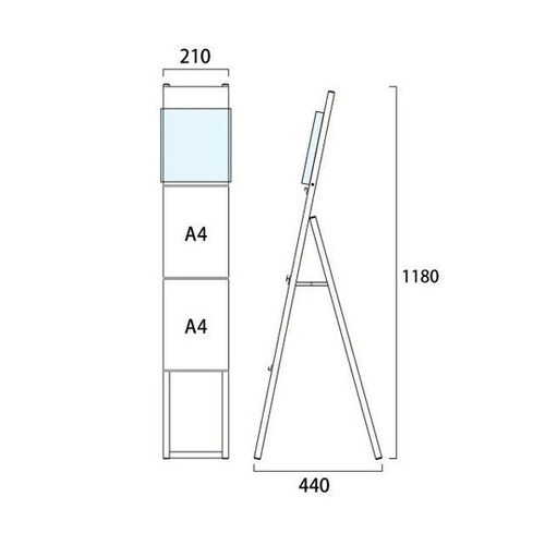 ブラックイージーリンクスタンド看板 A4