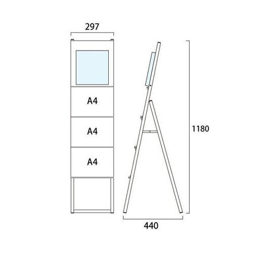 ブラックイージーリンクスタンド看板 A4