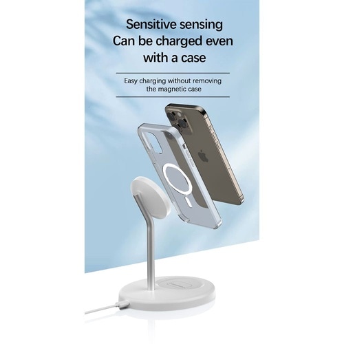 ワイヤレス充電器 スタンド型 ホワイト