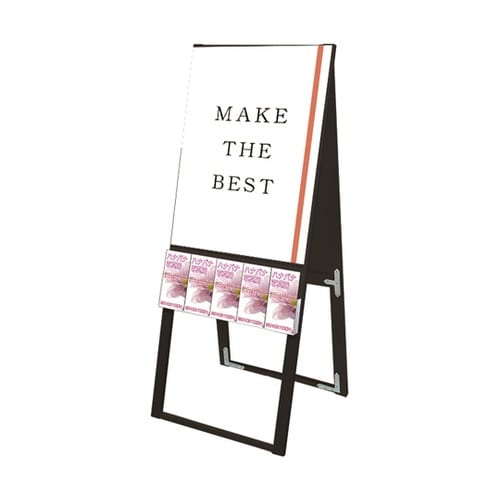 ブラックパンフレットケーススタンド看板