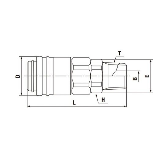 スモールカプラ(ソケット)真ちゅう(クロ