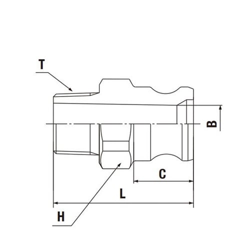 レバーロックカプラ(プラグ)ステンレス鋼