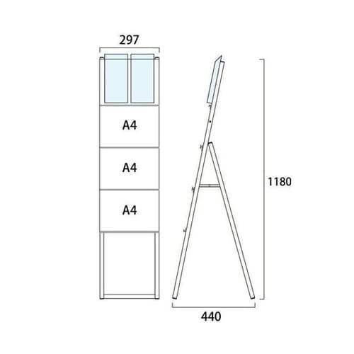 ブラックイージーリンクスタンド看板 A4