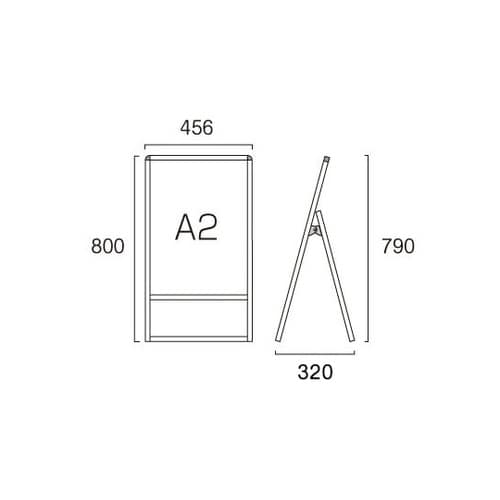 バリウススタンド看板 A2片面 ウエイト