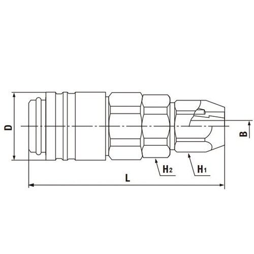 スモールカプラ(ソケット)真ちゅう(クロ