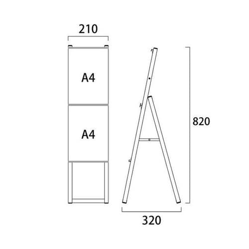 ブラックイージーリンクスタンド看板 A4
