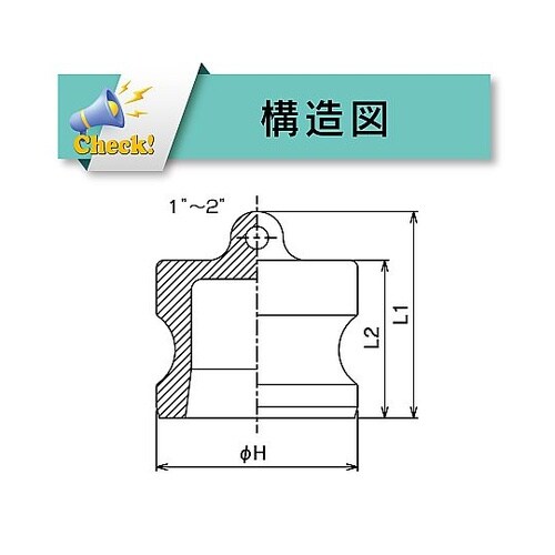 カムロック アダプター ダストプラグ 樹