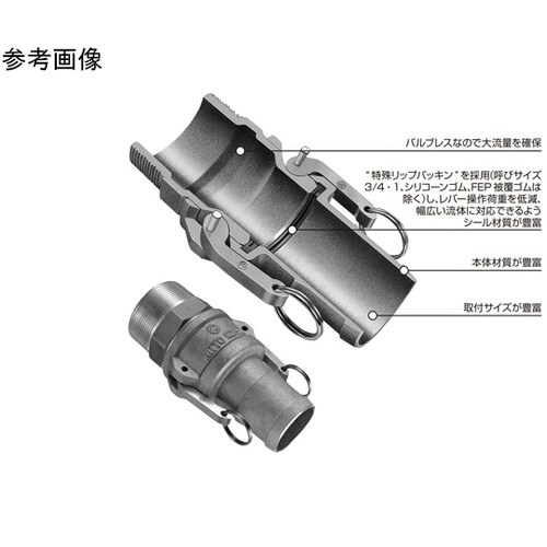 レバーロックカプラ(プラグ)銅合金 Rc
