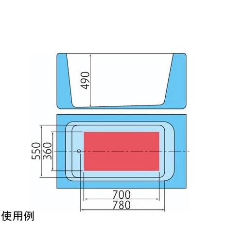 浴槽用 すべり止めマット Mサイズ レッ