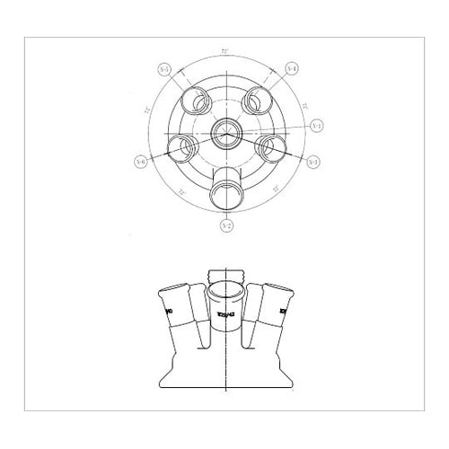 六ッ口カバーDN100 5702−100
