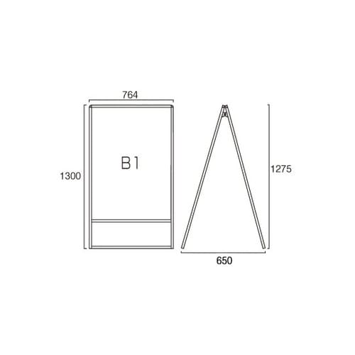 バリウススタンド看板 B1両面 ウエイト