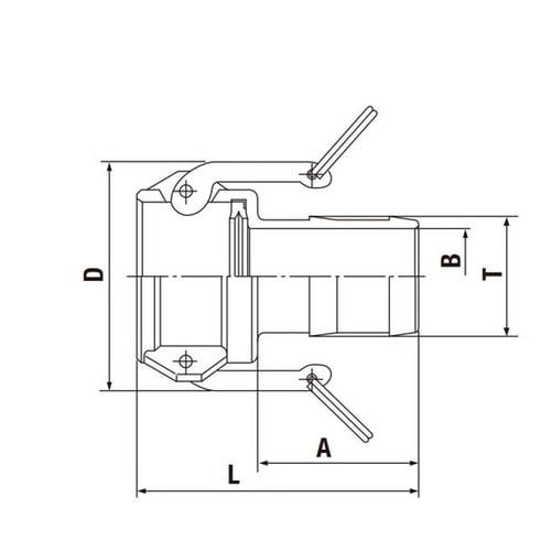 レバーロックカプラ(ソケット)銅合金 N
