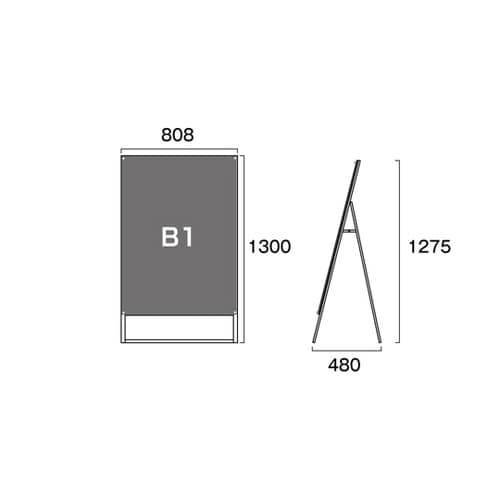 ポスター用スタンド看板マグネジ B1片面