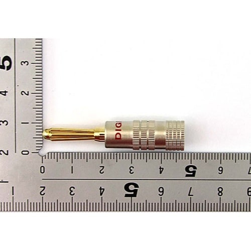 φ4mm 金メッキバナナプラグ 赤 3個