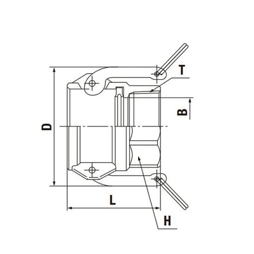 レバーロックカプラ(ソケット)ステンレス
