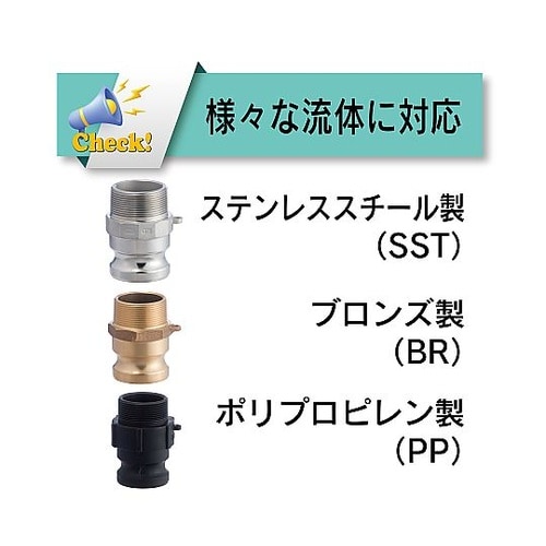 カムロック アダプター オネジ アルミ合