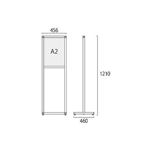 ブラックバリウスメッセージスタンド A2