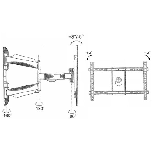 モニター壁掛け金具(VESA規格、角度調