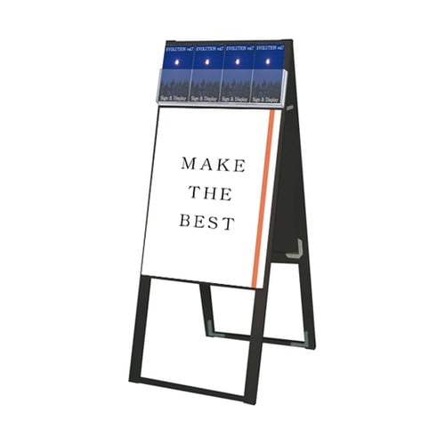 ブラックパンフレットケーススタンド看板