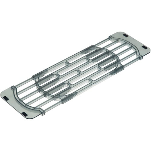 水切りラック 伸縮スリム クリア クリア