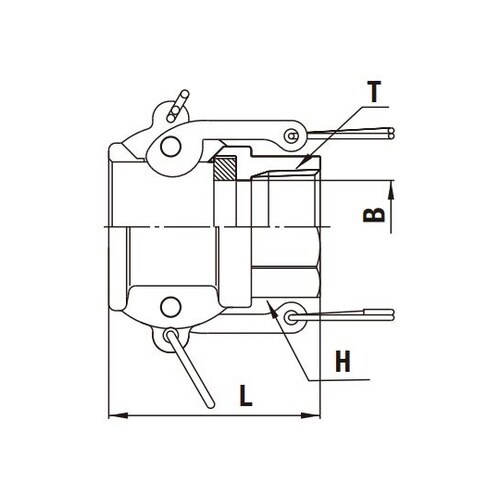 レバーロックカプラ(ソケット)ポリプロピ