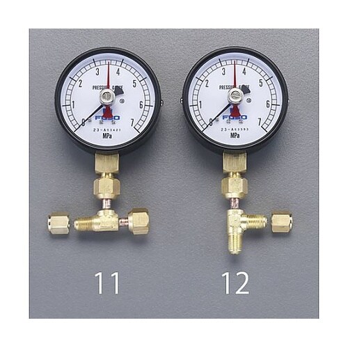 0ー7MPa 置針式圧力計(アダプター付