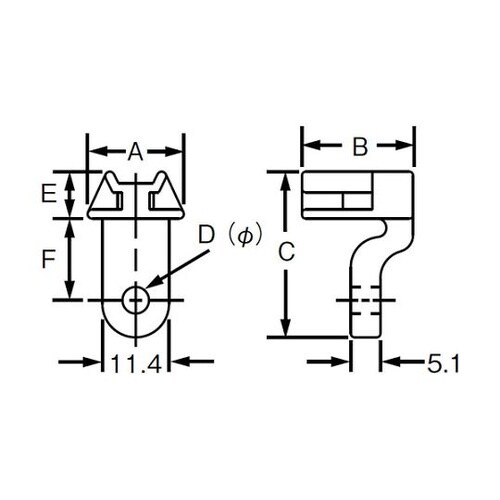 LHMSS6C L字型ホール固定具 M3