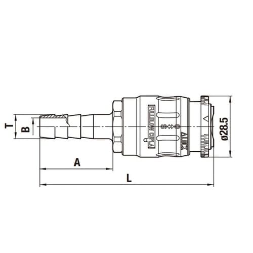 フルブローカプラ(ソケット)アルミニウム