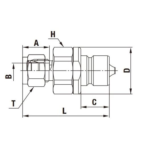 ハイフローカプラ BI型(プラグ)ステン