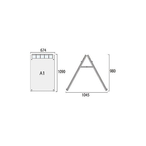 ポスター用スタンド看板マグネジ パンフレ