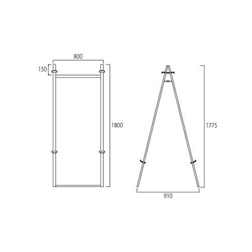 アルミフリーイーゼル800両面 ウエイト