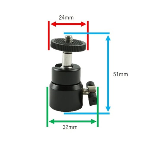 自由雲台 360度回転 1/4インチネジ