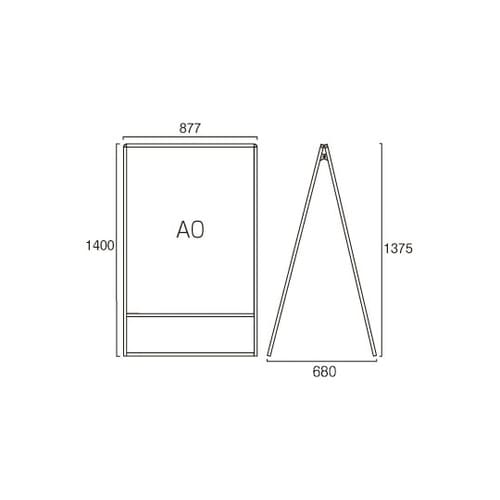 バリウススタンド看板 A0両面 ウエイト