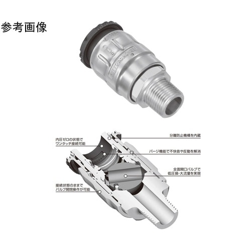 フルブローカプラ(ソケット)アルミニウム
