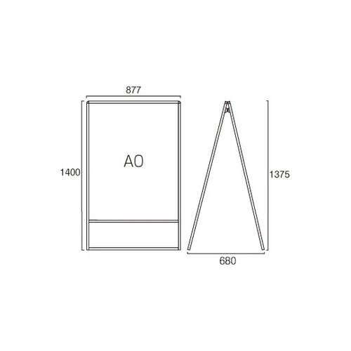 ブラックバリウススタンド看板 A0両面
