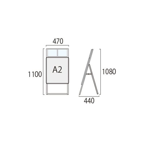 ポスターグリップスタンド看板カタログケー