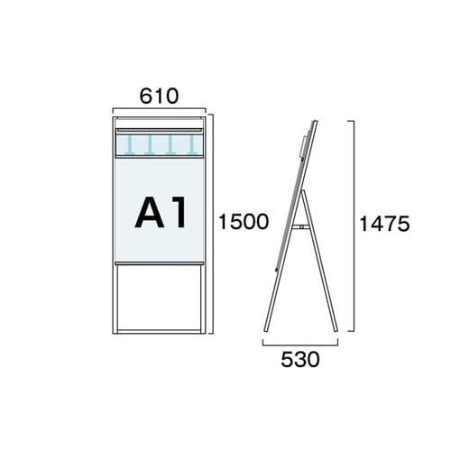 パンフレットケーススタンド看板 Dタイプ