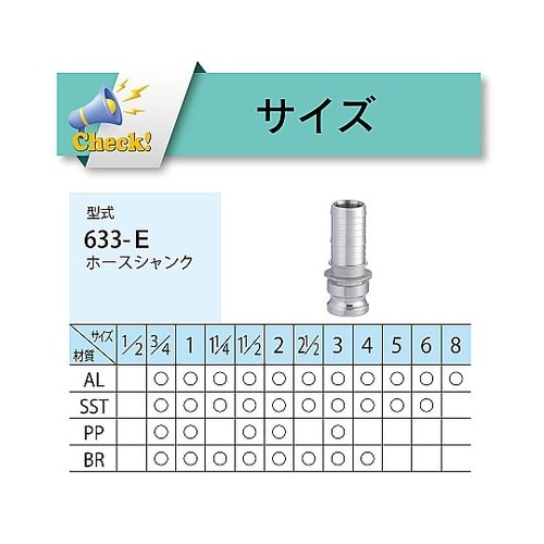 カムロック アダプター ホースシャンク