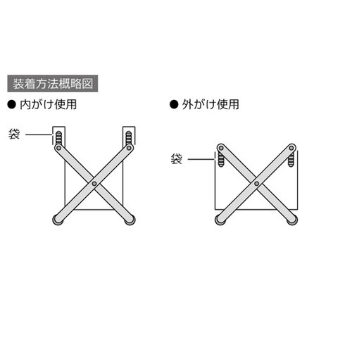 MPF金検クロスハンガー(ゴミ箱) 32