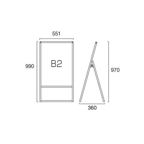 バリウススタンド看板LED B2片面 ウ