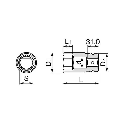 1”DR/70mm ディープインパクトソ