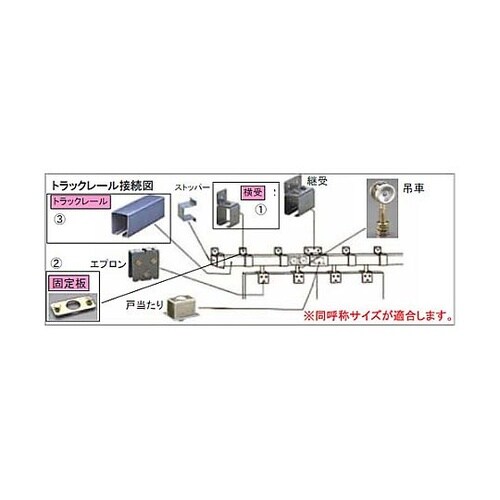 4号トラックレール用 取付金具(横受け)